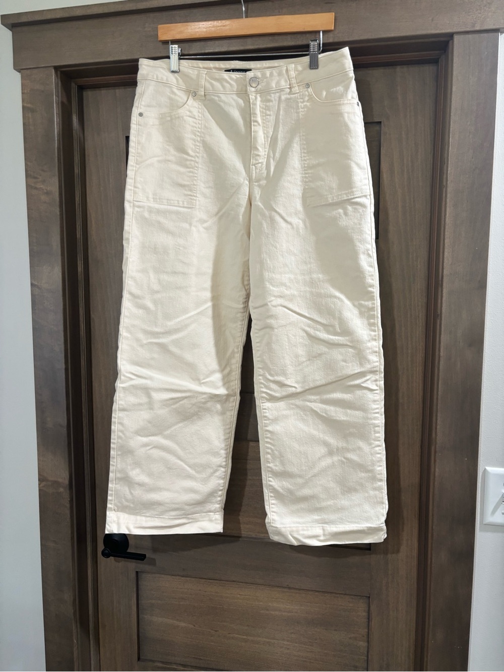 d. jeans Cream Straight-Leg jeans